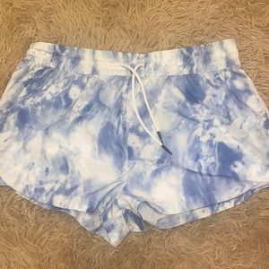 Blue and white shorts